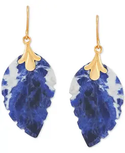 Серьги-Листья из 10-каратного золота Macy'S, sodalite