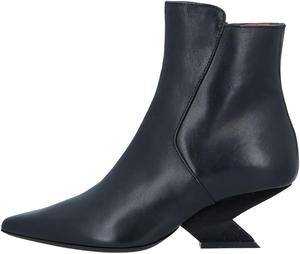 Женские модные ботильоны Maiyang с закрытым носком, боковой молнией, особым средним каблуком, для вечеринки и повседневной носки, размер 4-16 US, Black