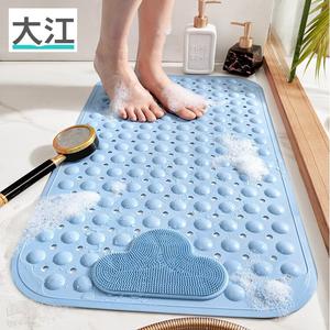 Dajiang Ковер 50х80 см из Пвх для ванной комнаты, впитывающий, не скользит, синий