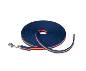 Тренировочный поводок Coachi длиной 10 метров для собак 10 м, цвет синий