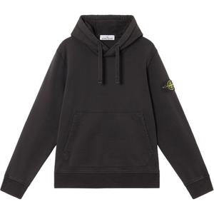 Свитер с капюшоном и накладным карманом STONE ISLAND, черный