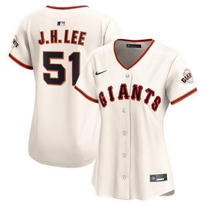 Женская джерси jung hoo lee cream san francisco giants home limited Nike