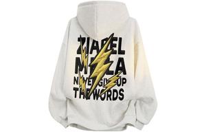 Толстовка Unisex Hooded Moderate Heavyweight ZIAREL, белый heather серый