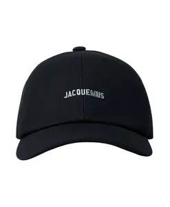 Бейсболка из хлопковой саржи с логотипом Jacquemus, черный