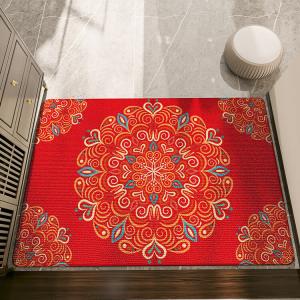 Dajiang Ковер 50х80 см для прихожей в китайском стиле, праздничный красный, утолщенный и износостойкий