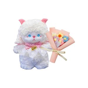 Мягкая и милая трансформация и переодевание плюшевая кукла ягненок 35см высота KUMAOYA