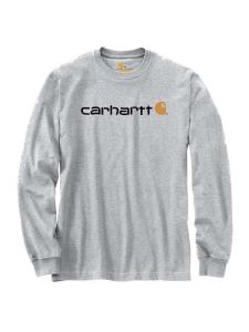 Рубашка CARHARTT Logo Long Sleeve, цвет HEATHER GREY