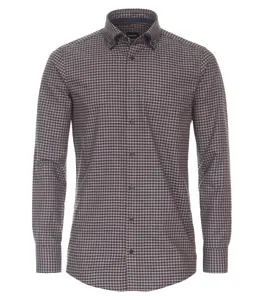 Деловая рубашка VENTI "Деловая рубашка VENTI в клетку", коричневый