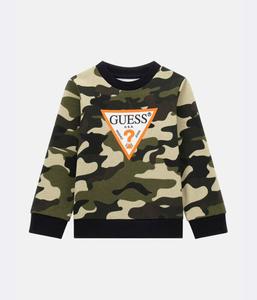 Толстовка камуфляжная Guess Regular Fit, зеленый