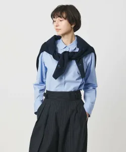 Рубашка SOKTAS с круглым воротником United Arrows, цвет Lt.Blue