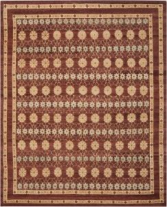 Ковер SAFAVIEH, 275 x 366 см, Marrakech Collection, коричневый и светло-голубой, ручной работы из традиционной шерсти, идеален для помещений с высокой проходимостью в гостиной, спальне (MRK141B)