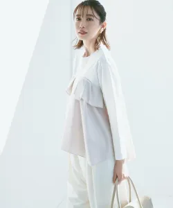 Легкий комбинированный топ-бюстье с перекрестными лямками из джерси 23Rd Ward L, цвет Beige [033]