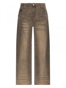 Джинсы с широкими штанинами MISBHV, коричневый