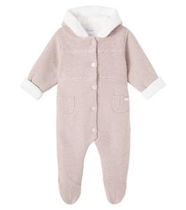 Детский комбинезон из хлопка, шерсти и кашемира Tartine et Chocolat, Greige Chine