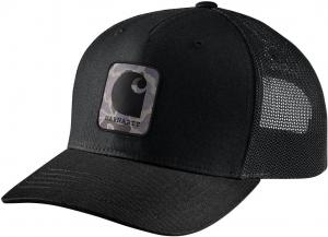Carhartt мужская кепка Rugged Flex Twill с сетчатой спинкой и камуфляжным патчем, Black