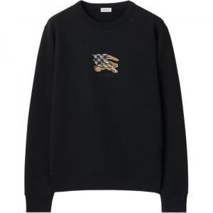 Свитшот Equestrian Knight в клетку Burberry, черный