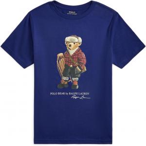 Футболка Polo Bear из хлопкового джерси Polo Ralph Lauren Kids, Hol25 Bear Fall Royal