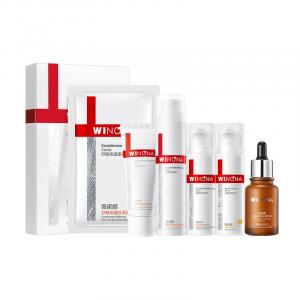 Набор для ухода за кожей против аллергии: успокаивающий, подтягивающий, увлажняющий, освежающий, антиоксидантный, очищающий комплект из 6 предметов Winona