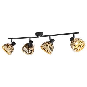 Потолочный светильник searchlight Lance 4-flammig, сталь/бамбук - черный