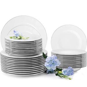 Набор посуды konsimo. MUSCARI 36 шт 12 Personen цвет hochglanz platingrau/weiß