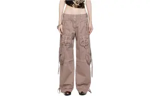 Низкие широкие карго-штаны Acne Studios, светло-фиолетовый