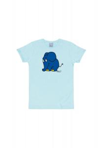 Футболка Slimfit Шоу с мышкой - слоном LOGOSHIRT, светло-голубой
