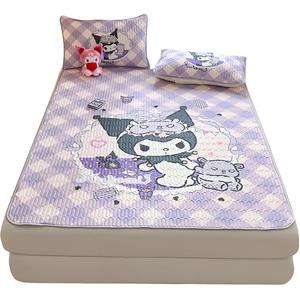 Полиэстеровый комплект из трех предметов, можно стирать, освежающая простыня, подъюбник и пододеяльник Sanrio, Envelope Kuromi
