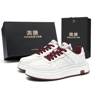 AOKANG Кроссовки Air Force One Series мужские низкие бело-красные, бело-коричневые - Mamba Red [Коробка], цвет Mamba Red[Box]