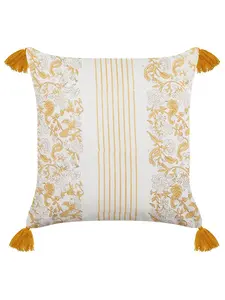 Декоративная подушка Beliani Deko BILOBA, цвет gelb/weiß
