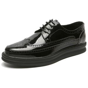 WEISHIBANGWEI Мужские повседневные кожаные туфли черные, цвет Black