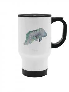 Термокружка морская корова охлаждающая без слогана в белом цвете Mr. & Mrs. Panda