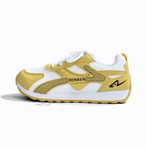 RENBEN Женские легкие противоскользящие повседневные туфли с защитой от истирания низкие черно-желтые, цвет Black Yellow