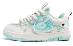 Кроссовки MR.PESIN Skateboarding Shoes Unisex Low-top White, голубой