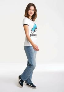 Футболка с принтом SESAMSTRASSE KRÜMELMONSTER MOTORRAD LOGOSHIRT, белый