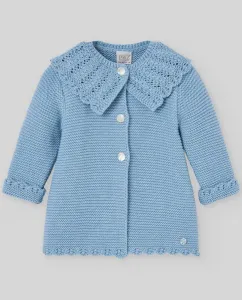 Вязаное пальто для девочек, коллекция «Радость» PAZ Rodríguez, светло-голубой