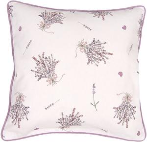 Чехол на подушку Clayre & Eef 40x40 см Фиолетовый Белый Хлопок Квадрат Лаванда Clayre&Eef