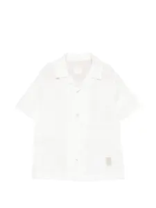 Рубашка с короткими рукавами и узором Eleventy Kids, белый