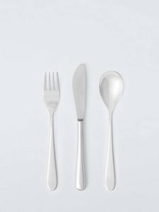Детский набор столовых приборов Luna из нержавеющей стали John Lewis, 3 Piece