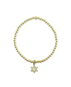 Шарик с позолотой 3 мм и звездой Давида Bowood Lane, gold