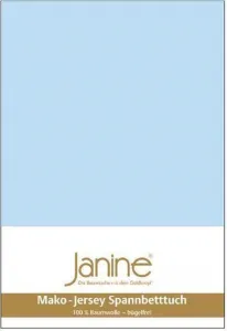 Простыня на резинке Janine Mako Jersey, простыня на резинке всех размеров и цветов 140 см x 200 см x 160 см x 200 см, светло-голубая Original Janine