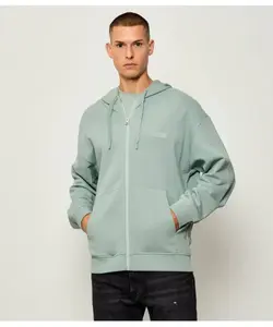 Толстовка Delastomer Relaxed fit Hugo, зеленый