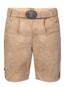 Короткие кожаные брюки Balthasar из дикого оленя натурального цвета Edelnice