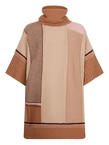 Свитер с воротником-стойкой Malo, коричневый