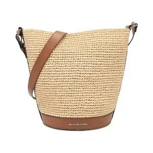 Сумка-Ведро с добавлением кожи Michael Kors, бежевый