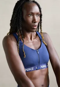 Спортивный бюстгальтер indy на молнии с высокой степенью поддержки Nike Performance, Midnight Navy