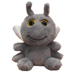 Очаровательная стрекоза творческий дизайн мягкая и милая кукла плюшевая игрушка 14см высота Princess lovers, серый