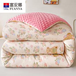 Fuanna Одеяло 150х200 см, вес 2 кг, хлопок с лицевой стороны, велюр с изнанки, цвет Garden Bear