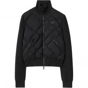 Стеганая куртка из шерстяной смеси Burberry, черный