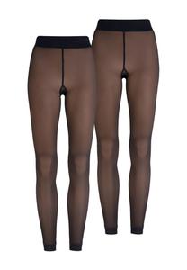 Тайтсы NUR DIE WARM TRANSPARENT 2-PACK, Schwarz/Black