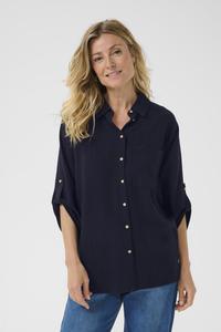 Блузка на пуговицах KAMRI Love Copenhagen, темно-синий